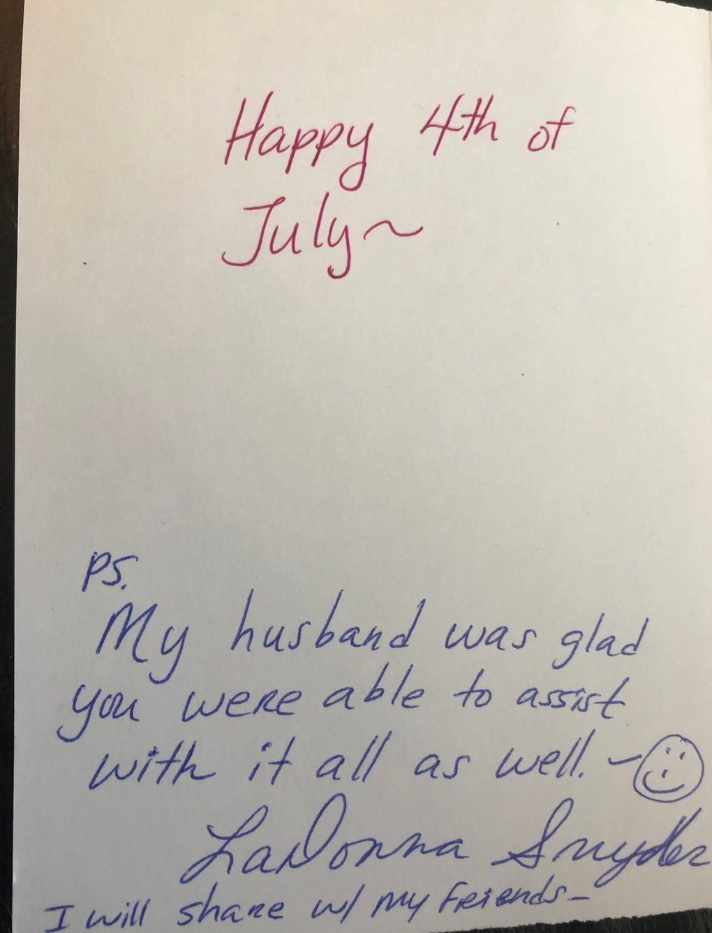 What LaDonna had to say about my service, cont. 