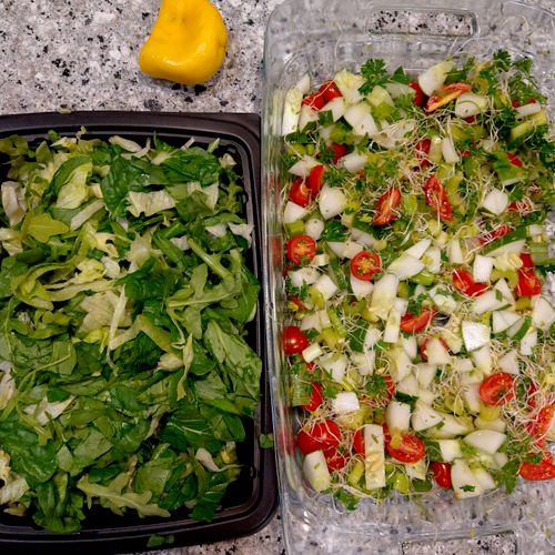 Summer Salad prep
