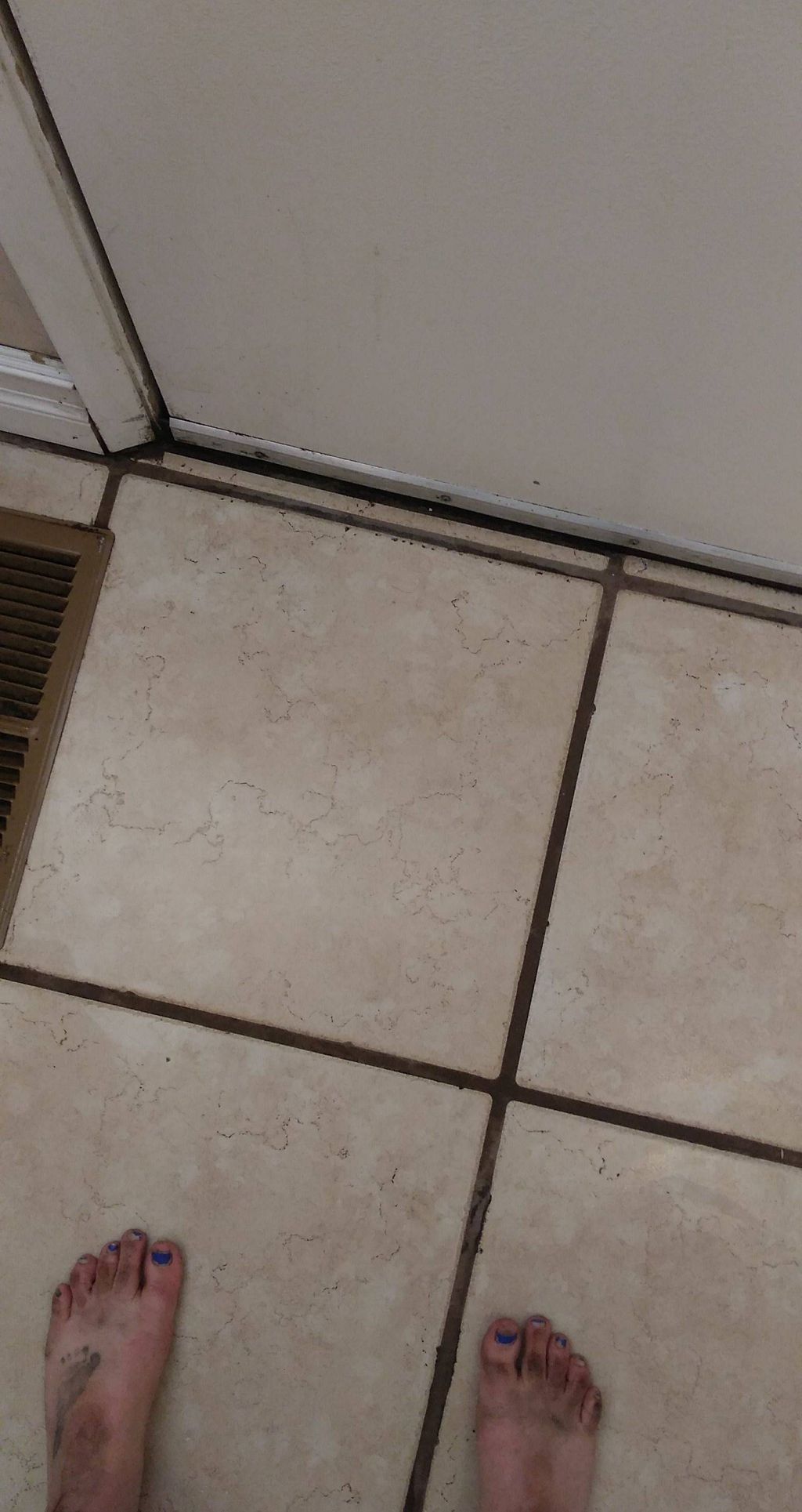 after. my feet were filthy from cleaning the floor
