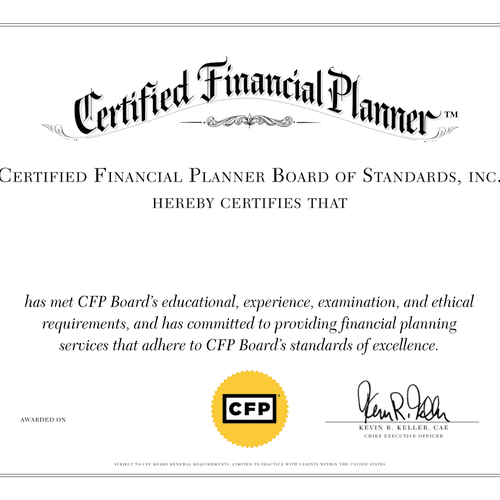 CFP certification 