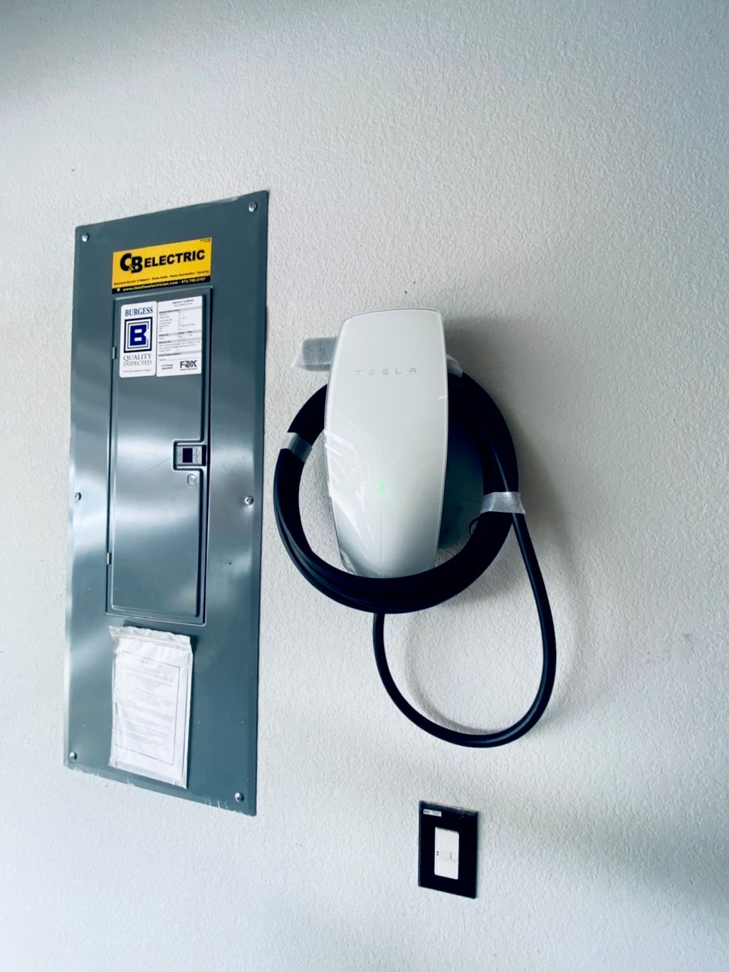 50amp TESLA charger install 