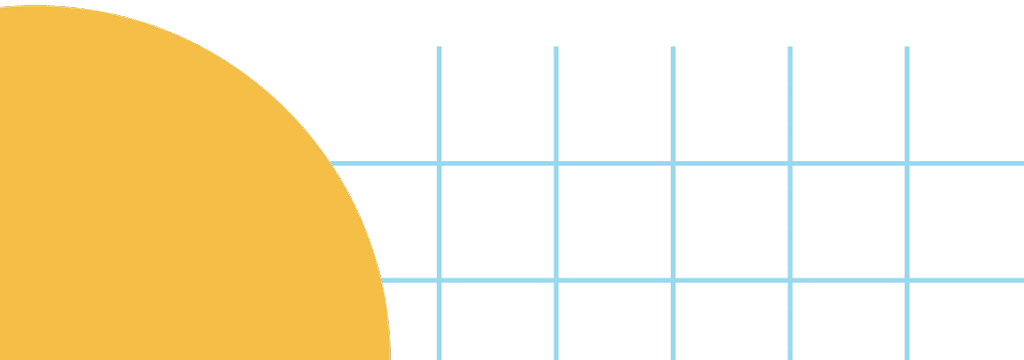 Half circle with blue grid