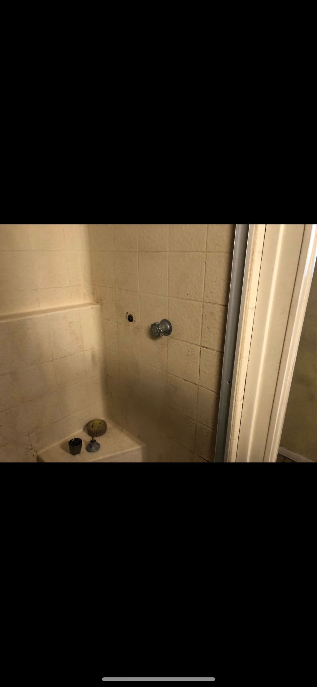Broken two handle shower valve