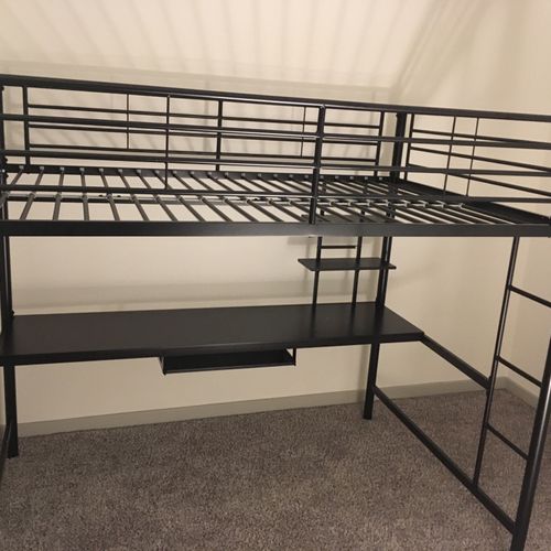 Ivan put together a bunk bed for my children