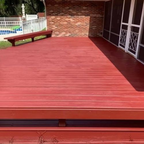 I Hired this company to stain our deck and porch a