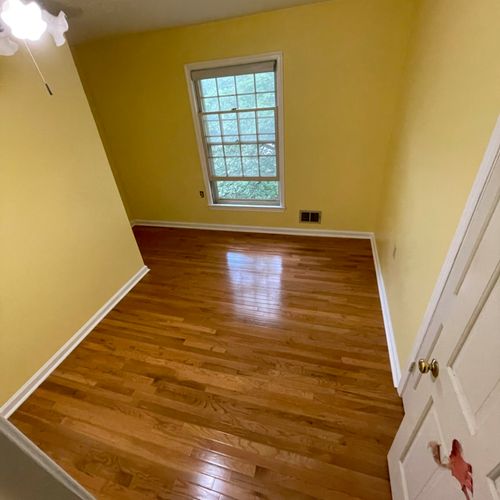 New hardwood floor,trim, and fresh paint!
