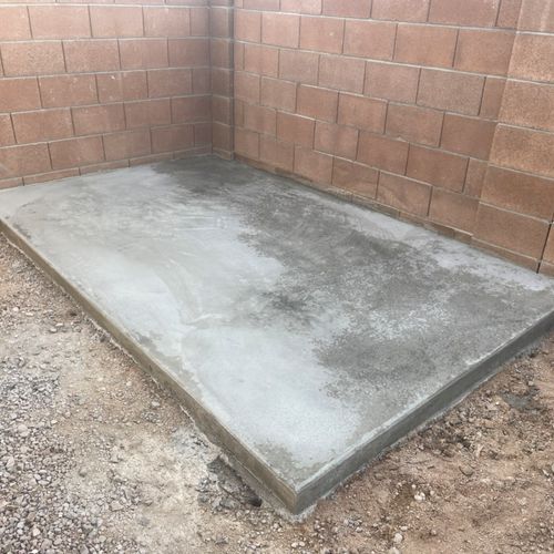Thank you so much for my new shed concrete base. H