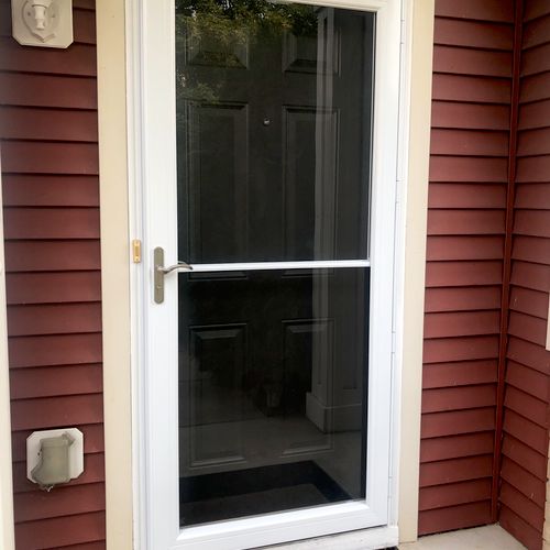 Gary installed a storm door at my townhome where t