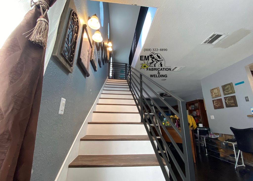Modern railing, powder coated, 