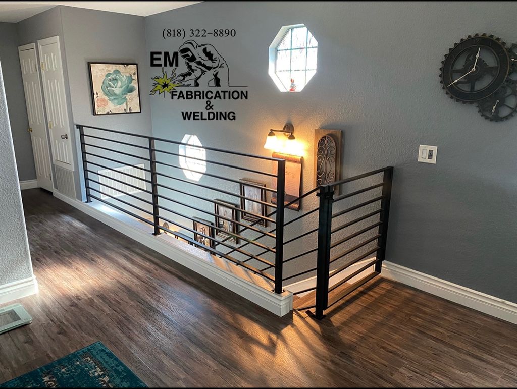 Modern railing, powder coated, 