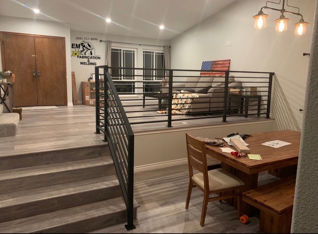 Modern railing, powder coated, 