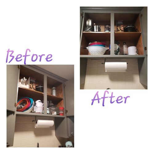 Kitchen Cabinet - Before & After