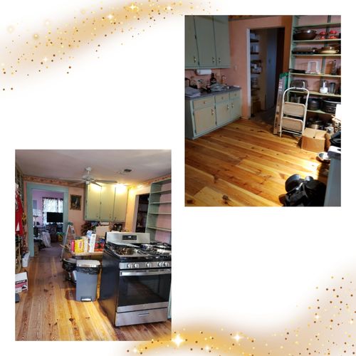Kitchen - Before (L) & After (R)