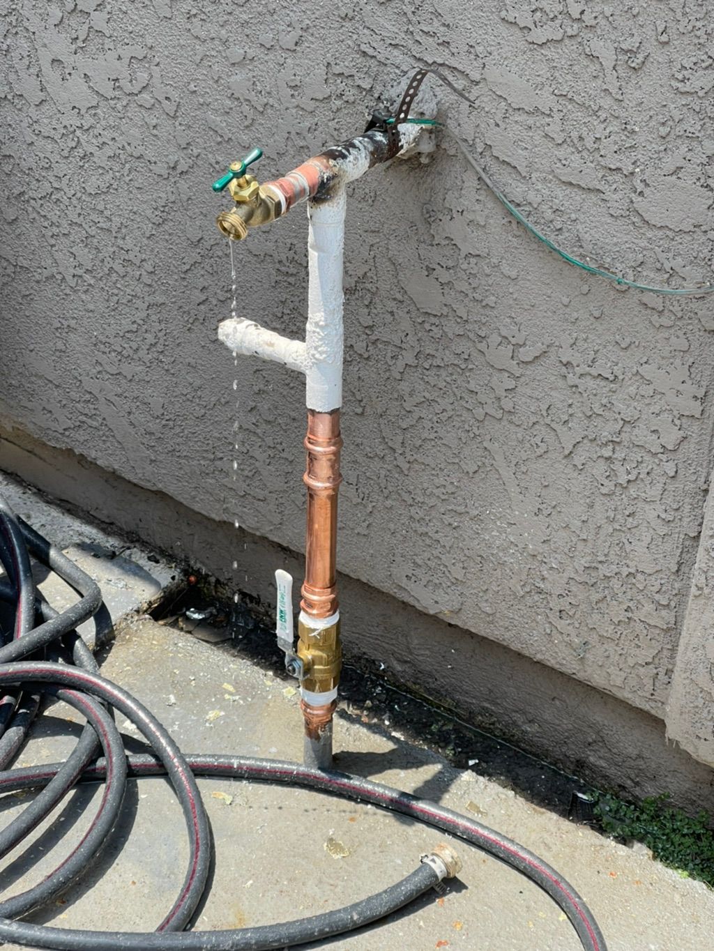 Replace broken/leaking gate valve to new ball valv