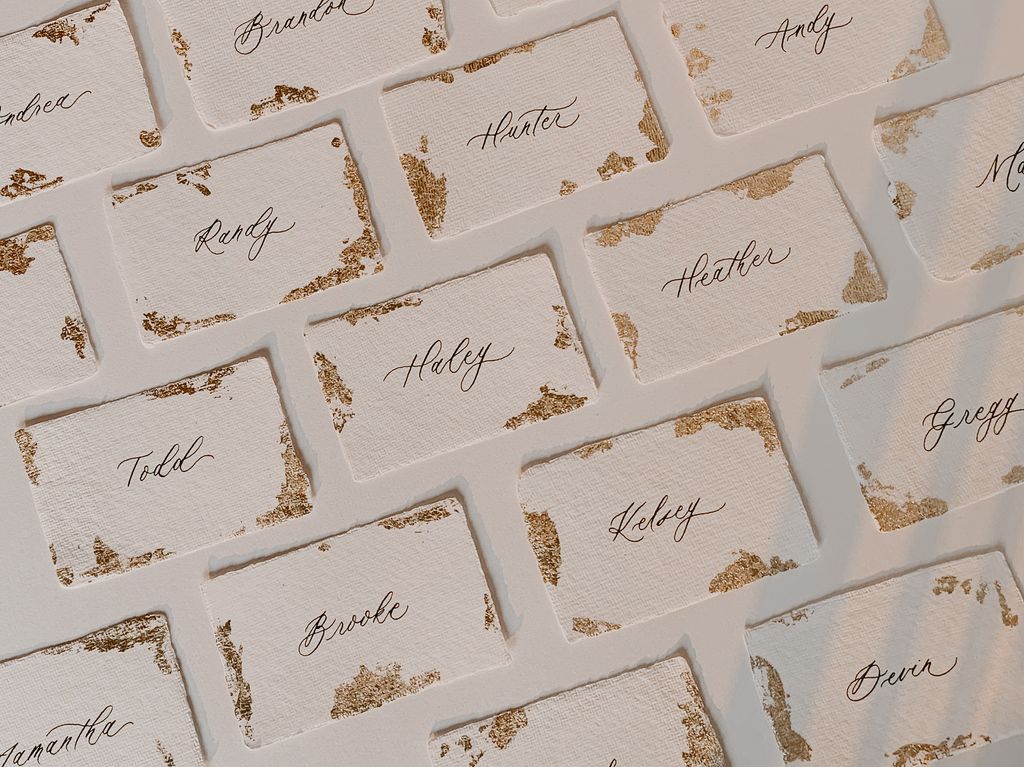 Custom Gold Foil Place Cards