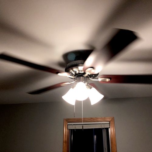 We needed 3 ceiling fans installed and Stephen quo