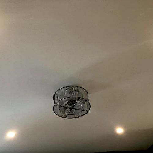 We had water damage on our bedroom ceiling. We als