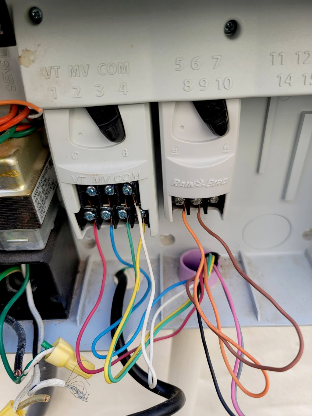 Replacing wires to a timer.