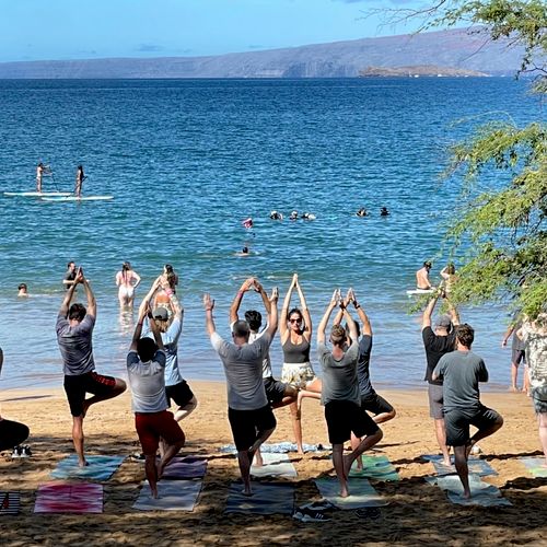 Corporate event on the beach in Maui :) doesn’t ge