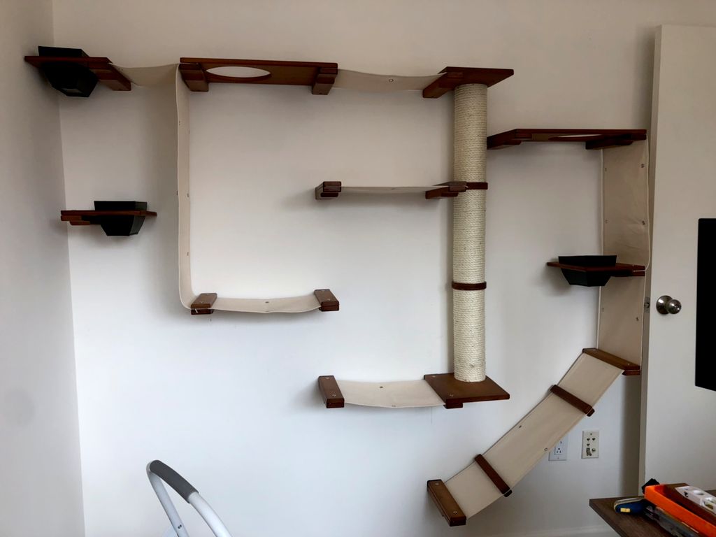 Wall mounted Cat maze. 