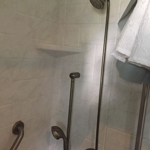 CLEANED THE SHOWER 