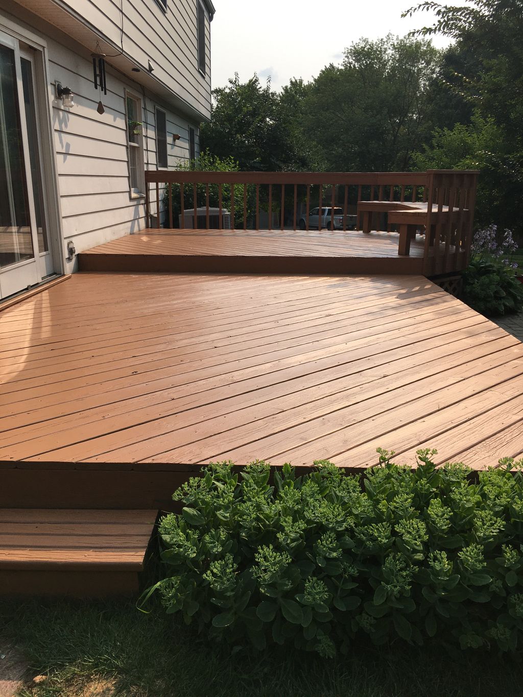 Regular maintenance and staining protects and exte