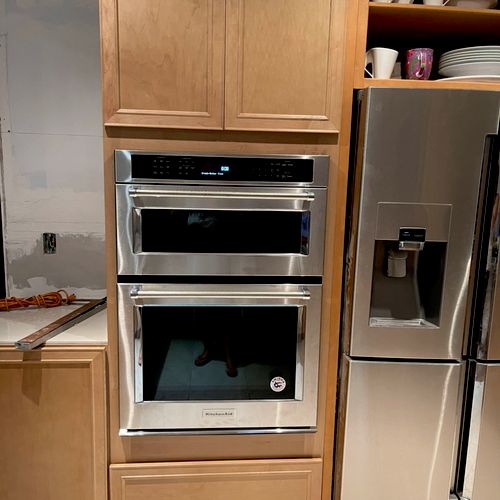Allen installed a double oven in my kitchen. He cu