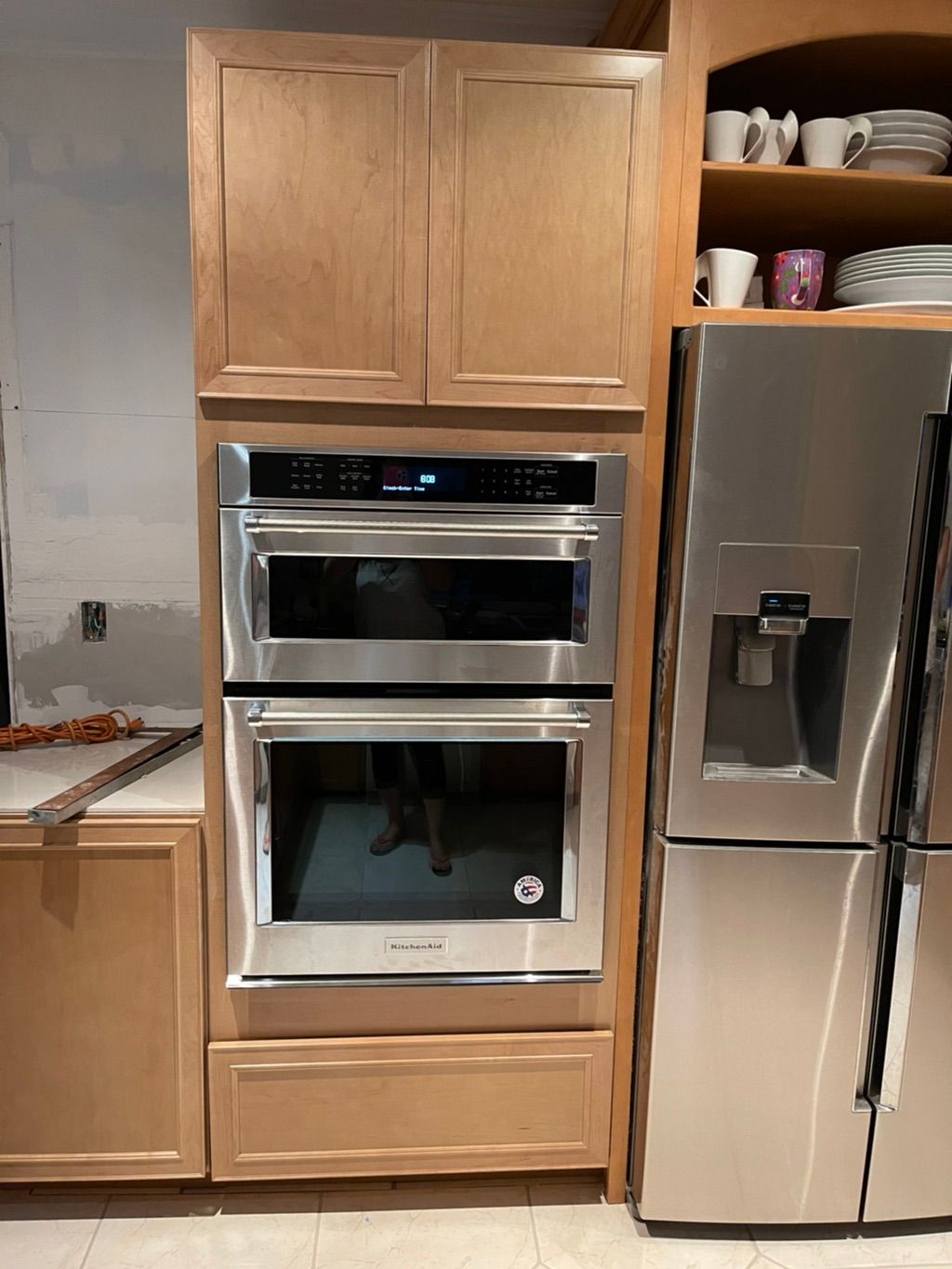 Allen installed a double oven in my kitchen. He cu