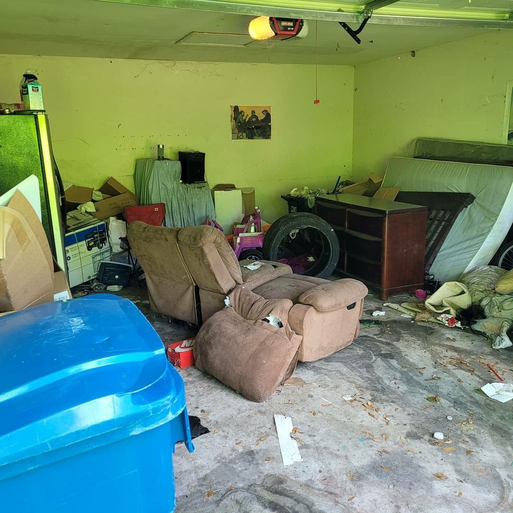Before pic of a junk removal project