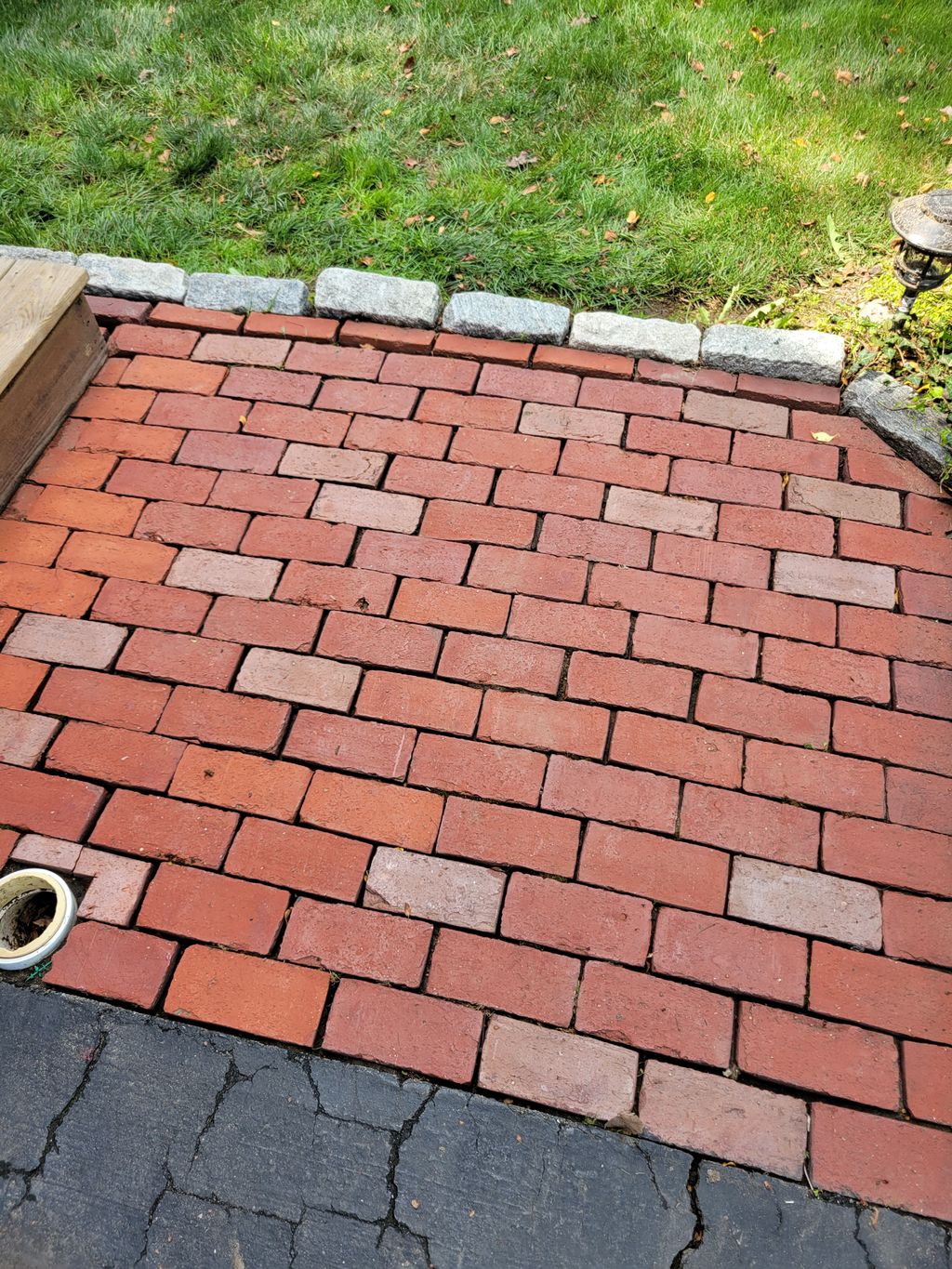 Brick (at base of stairs) after