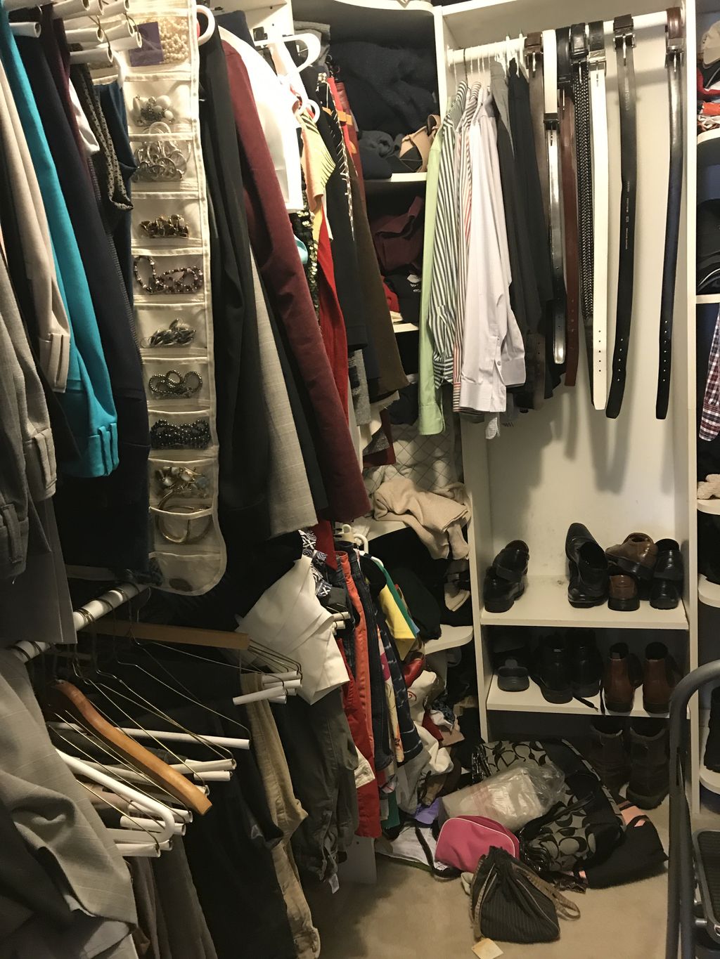 Before: Walk in closet