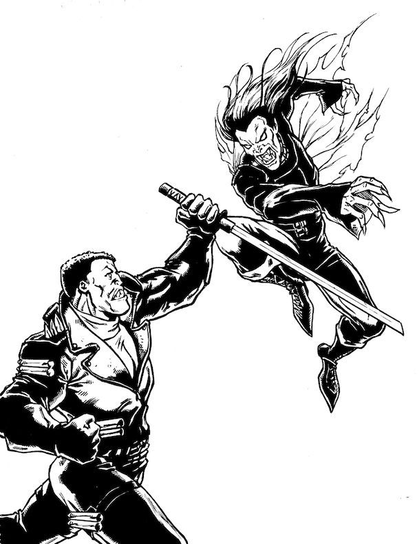 A commission of Blaze vs. Morbius