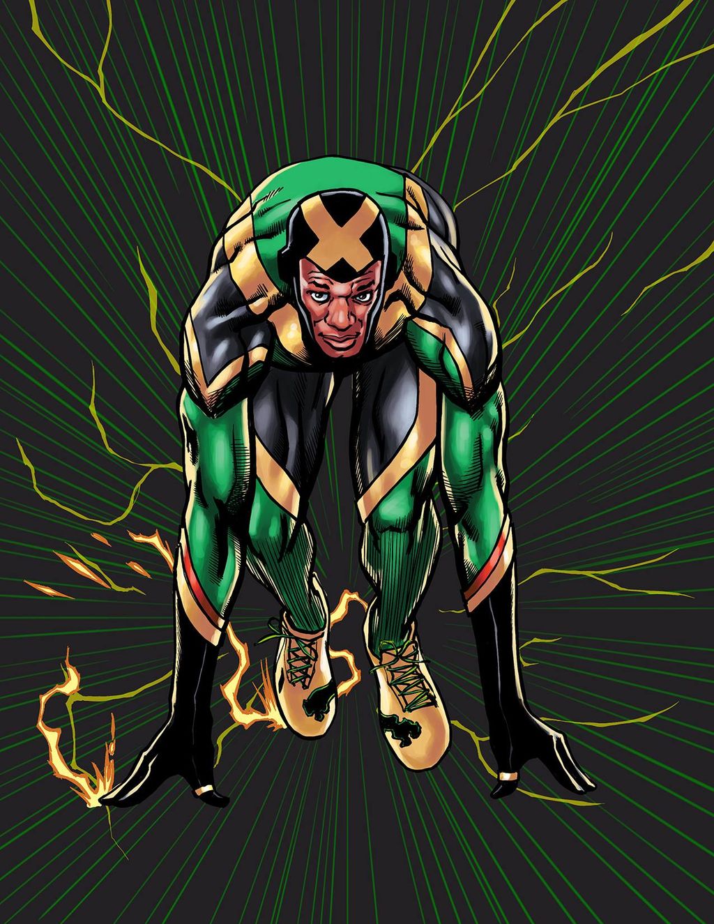 Digital illustration for an ad agency of Usain Bol