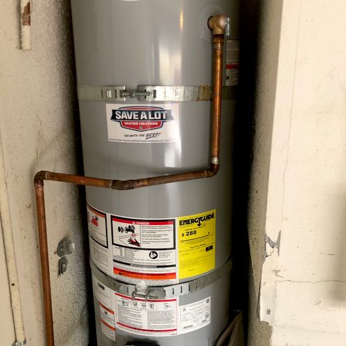 Excellent work done replacing my hot water heater.