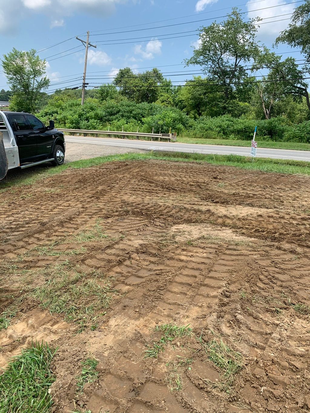 All track graded and ready for grass seed.