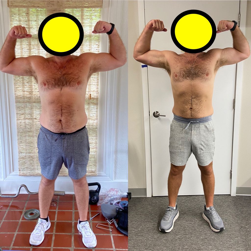 8 week difference with a one-on-one client