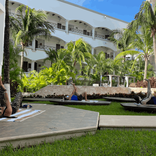 Teaching stretching in Mexico!