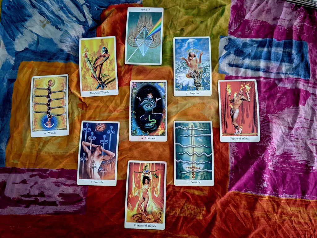 Reading with cosmic tribe tarot. It's the only dec