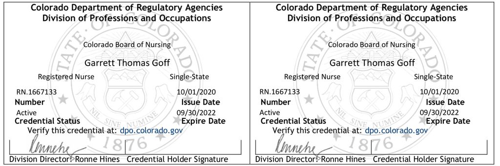 Registered Nurse License 