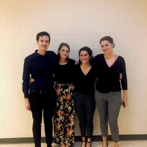 A post-concert picture with my string quartet 
