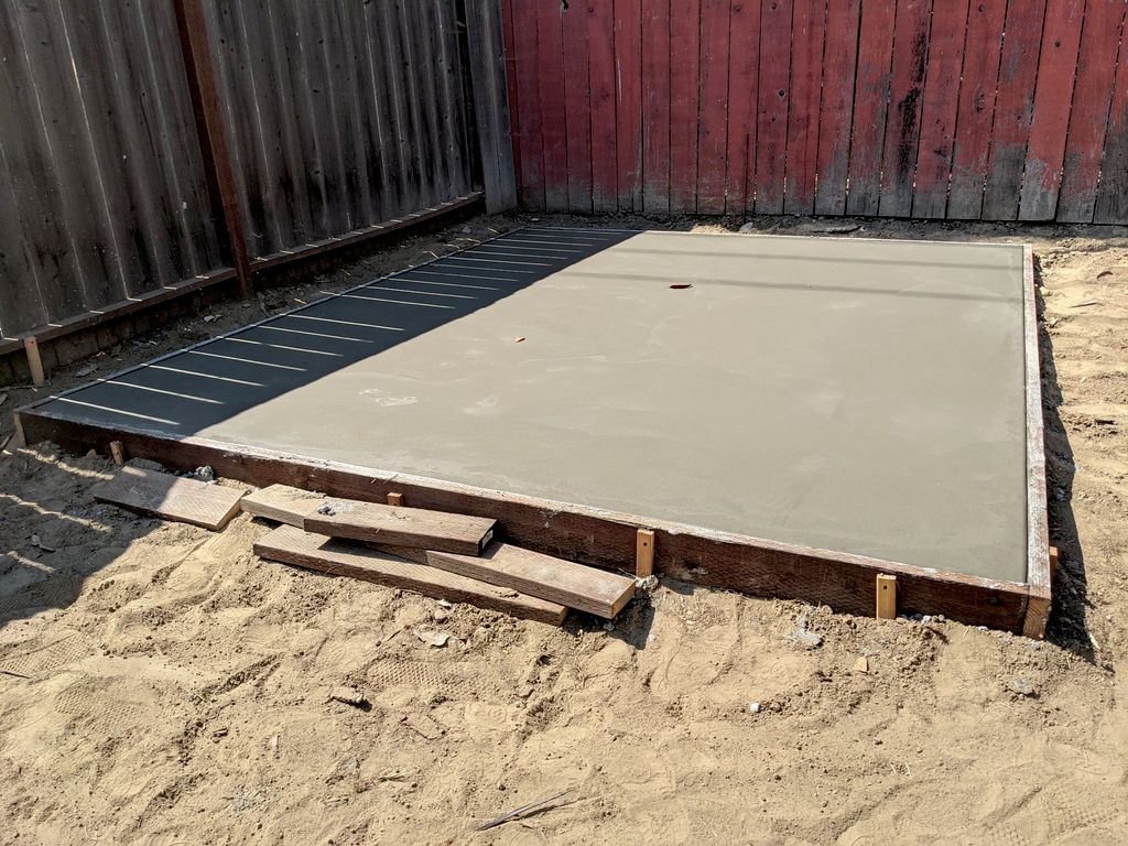 I hired C&A to pour 2 concrete pads in my backyard