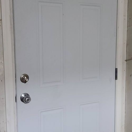 Needed a busted-in door & frame completely replace