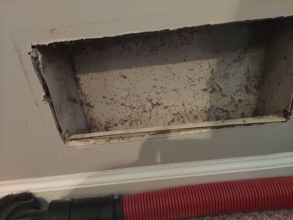 before I clean the duct