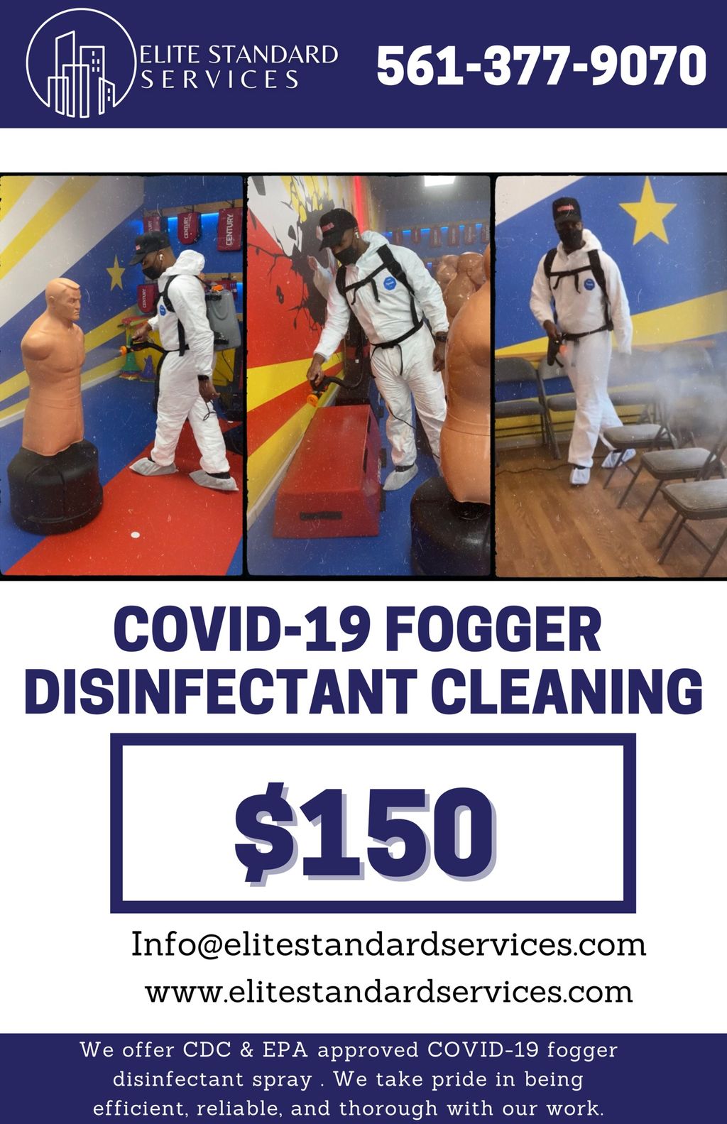 Give us a call to book your COVID-19 Disinfectant 