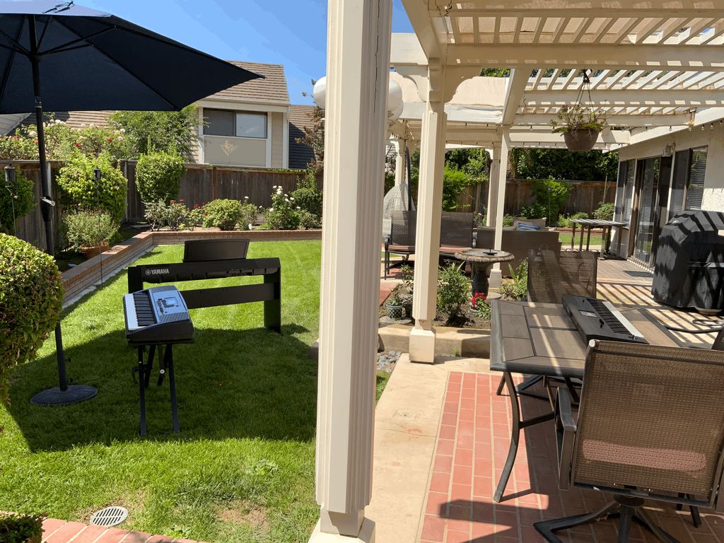 In-person is outdoors and parents can sit nearby i