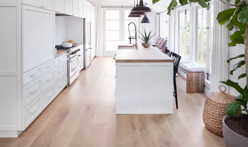 light wood kitchen flooring