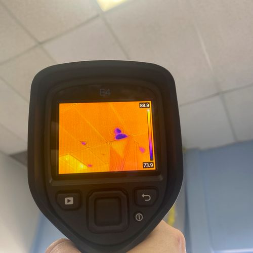 Thermal Imaging Indicated an active leak