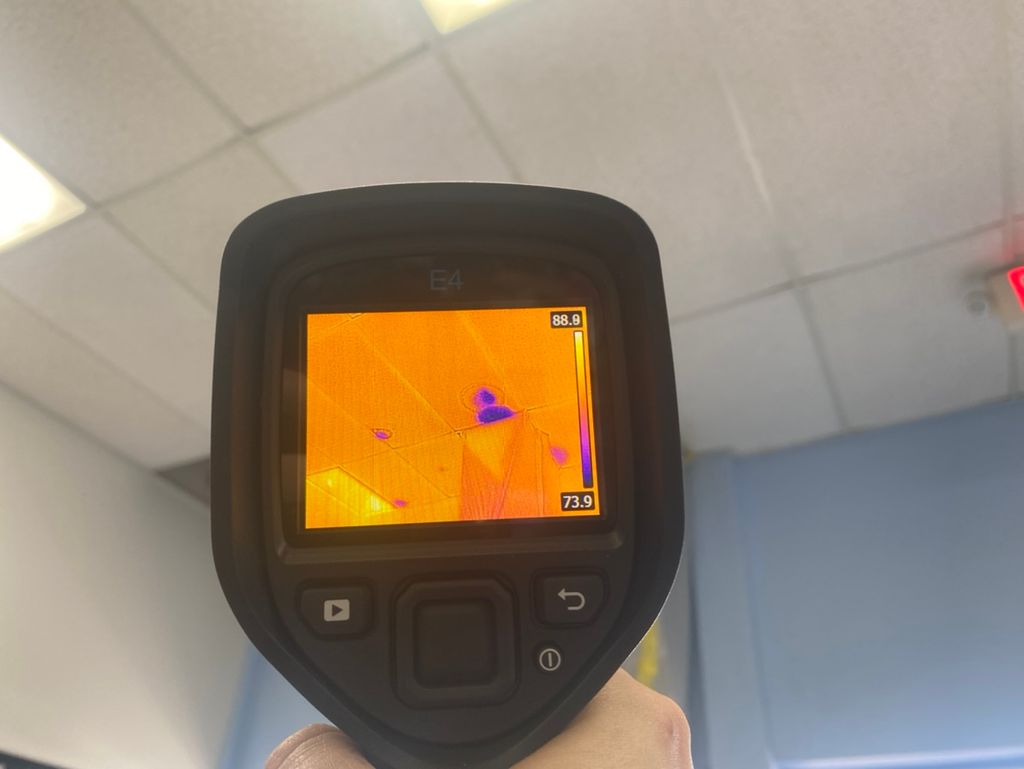 Thermal Imaging Indicated an active leak