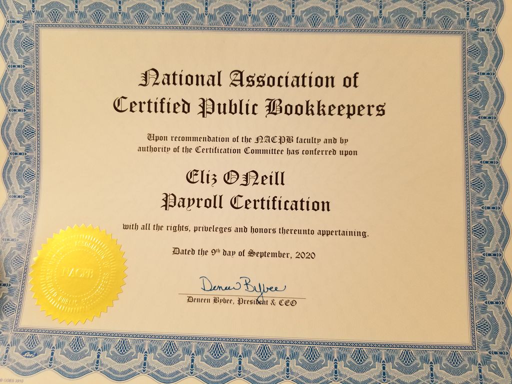 PAYROLL CERTIFICATE