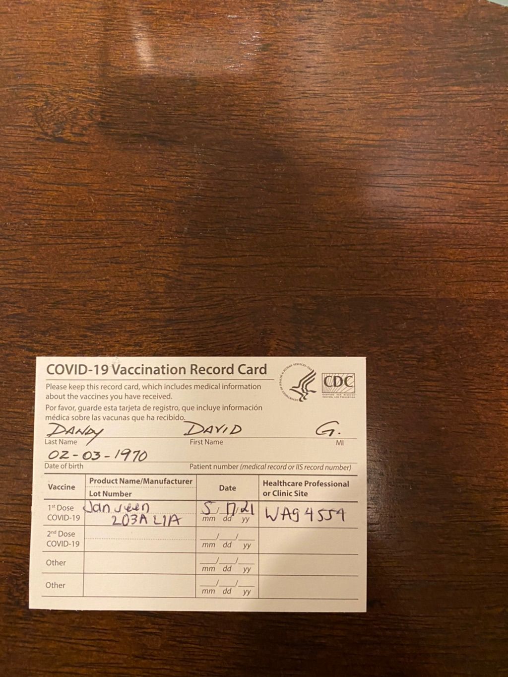 CDC Vaccine Card 
